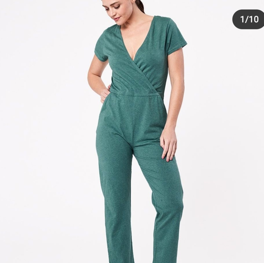 Pact wrap front jumpsuit